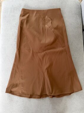 Urban Revivo fit and flare Midi Fishtail Skirt brown women size US 6